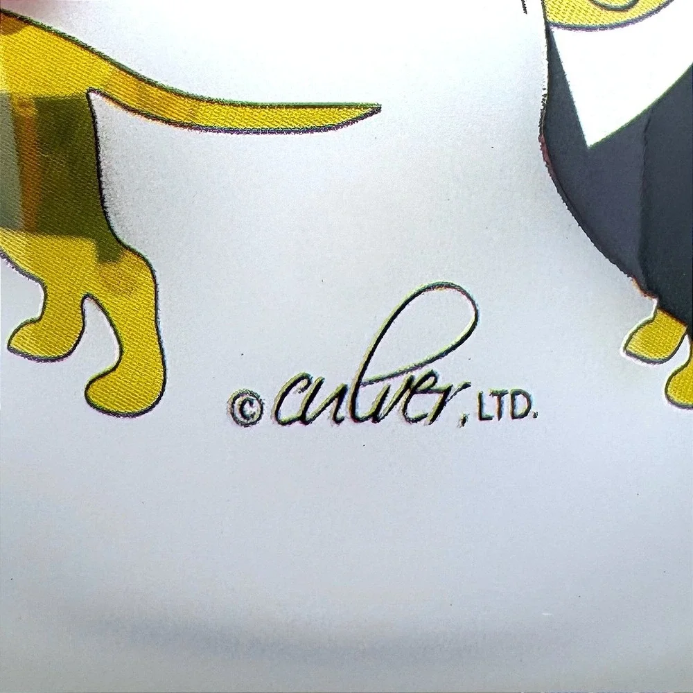 Culver Ltd Thanksgiving Pilgrim Dachshund Frosted Glass Tumblers Set of 6